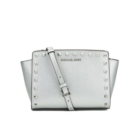 michael kors silver crossbody.